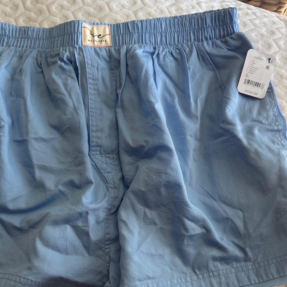 We The Free Light Blue Athletic Shorts
